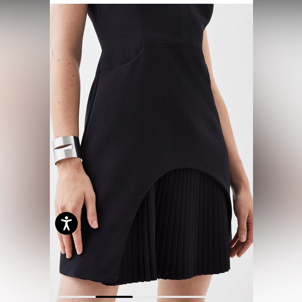 Karen Millen Black Military Tailored Mini Dress - Picture 4 of 6